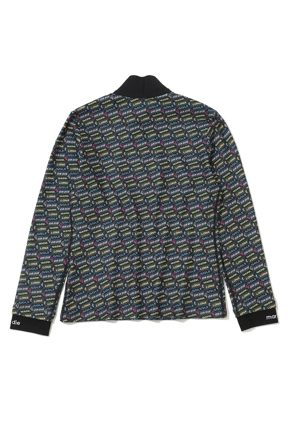 【2025AW】【レディース】 DÉPÊCHE HIGH NECK FLEECE SHIRT / マイクロフリース ジオメトリックパターン モックネックインナー (ブラック)
