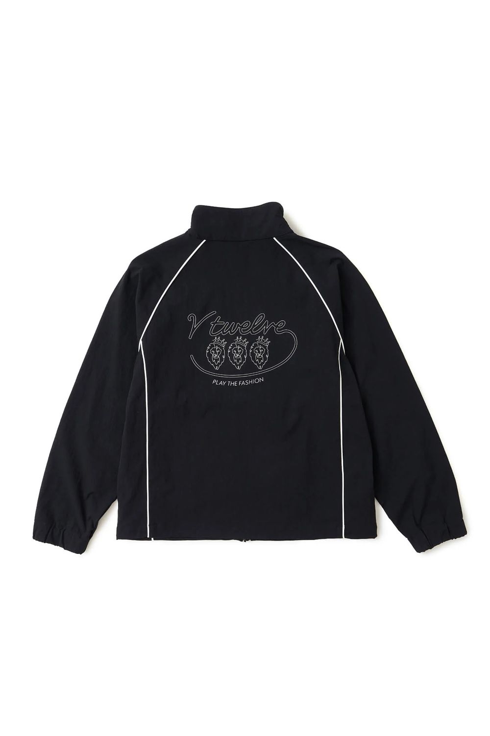 【26AW】 【レディース】 OH PIPE JKT / ホワイトパイピング バックプリント ナイロンジャケット (ブラック)