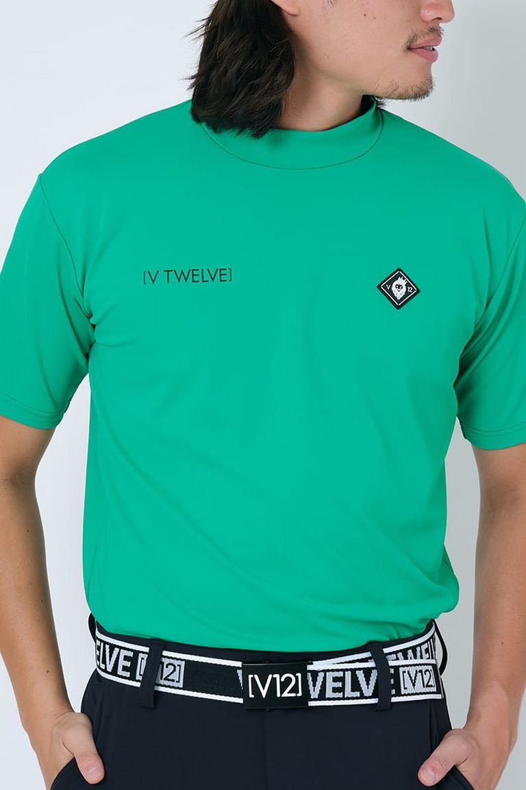 V12 - 【24SS】 LINE UP SS MOCK / V12ロゴ モックネック T  