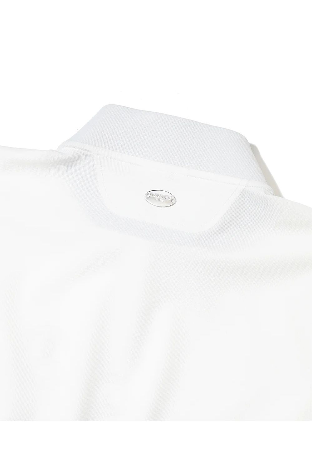 【26SS】 CROCE WAFFLE MOCK NECK TEE / ナイロンワッフル ブラックレターロゴ モックネックTシャツ (ホワイト)