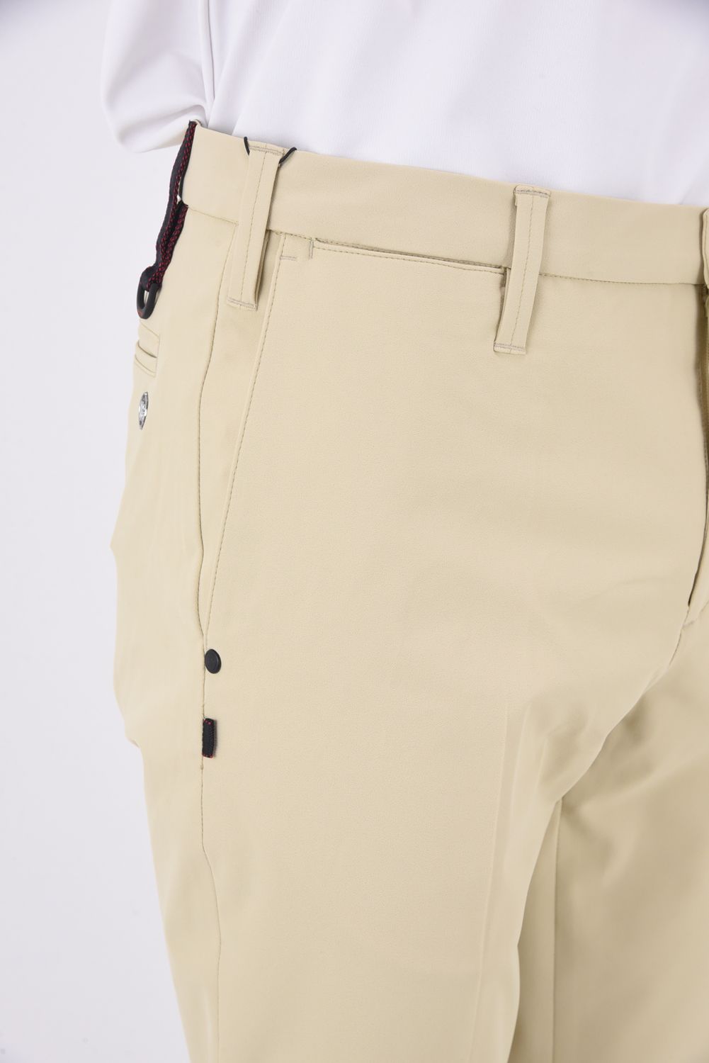 MENS SUMMER BASIC PANTS / ベーシック フルレングス ストレッチ サマー パンツ (ベージュ)