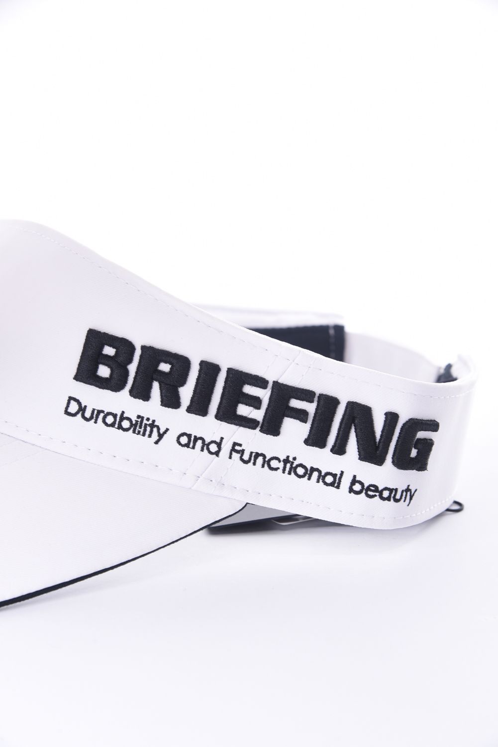 極美品　BRIEFING MENS ROUND LOGO VISOR BRIEFING - MENS ROUND LOGO VISOR / ロゴ刺繍 アシンメトリー