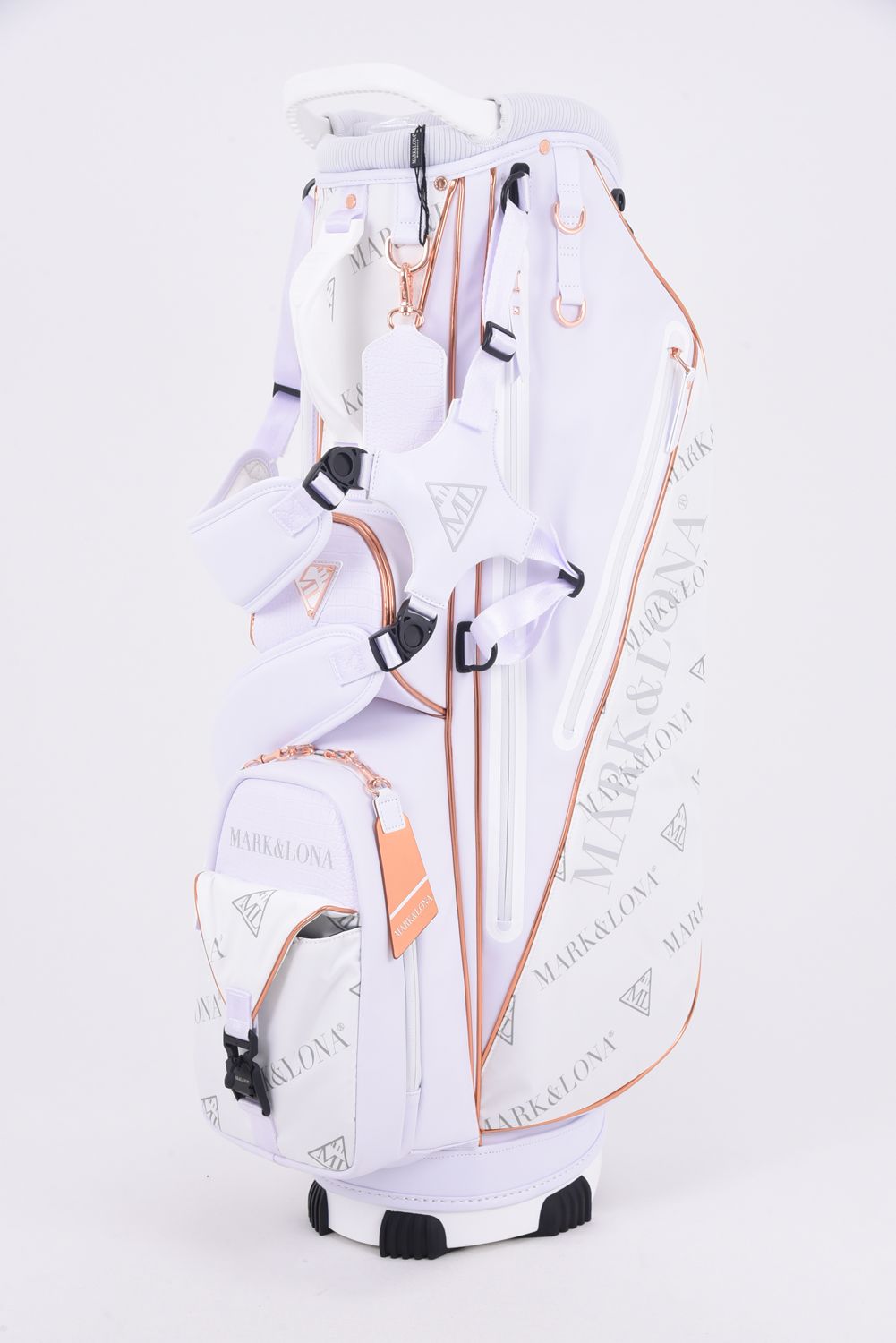 【銀行振込・代金引換不可】【返品・交換不可】【CODE COLLECTION】 STAND BAG / ナイロンツイル CODEロゴ ダイアゴナルパターン スタンドタイプ キャディバック (ホワイト)
