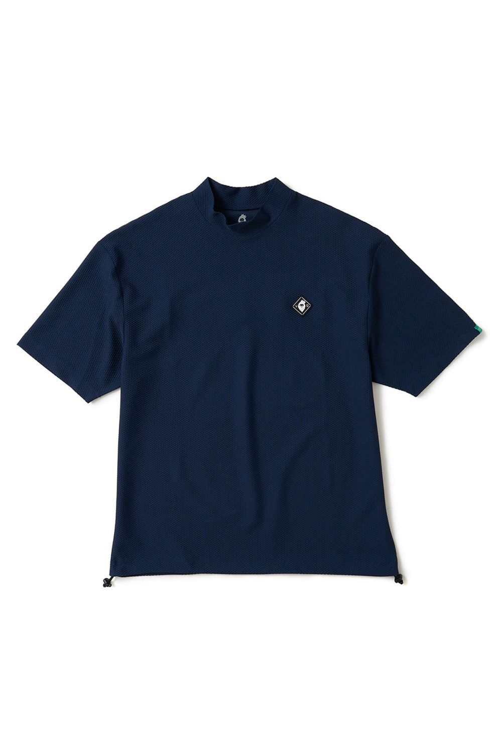 【26SS】【レディース】 AIRY AWA MOCK / ワッフル生地 バックライン モックネックTシャツ (ネイビー)