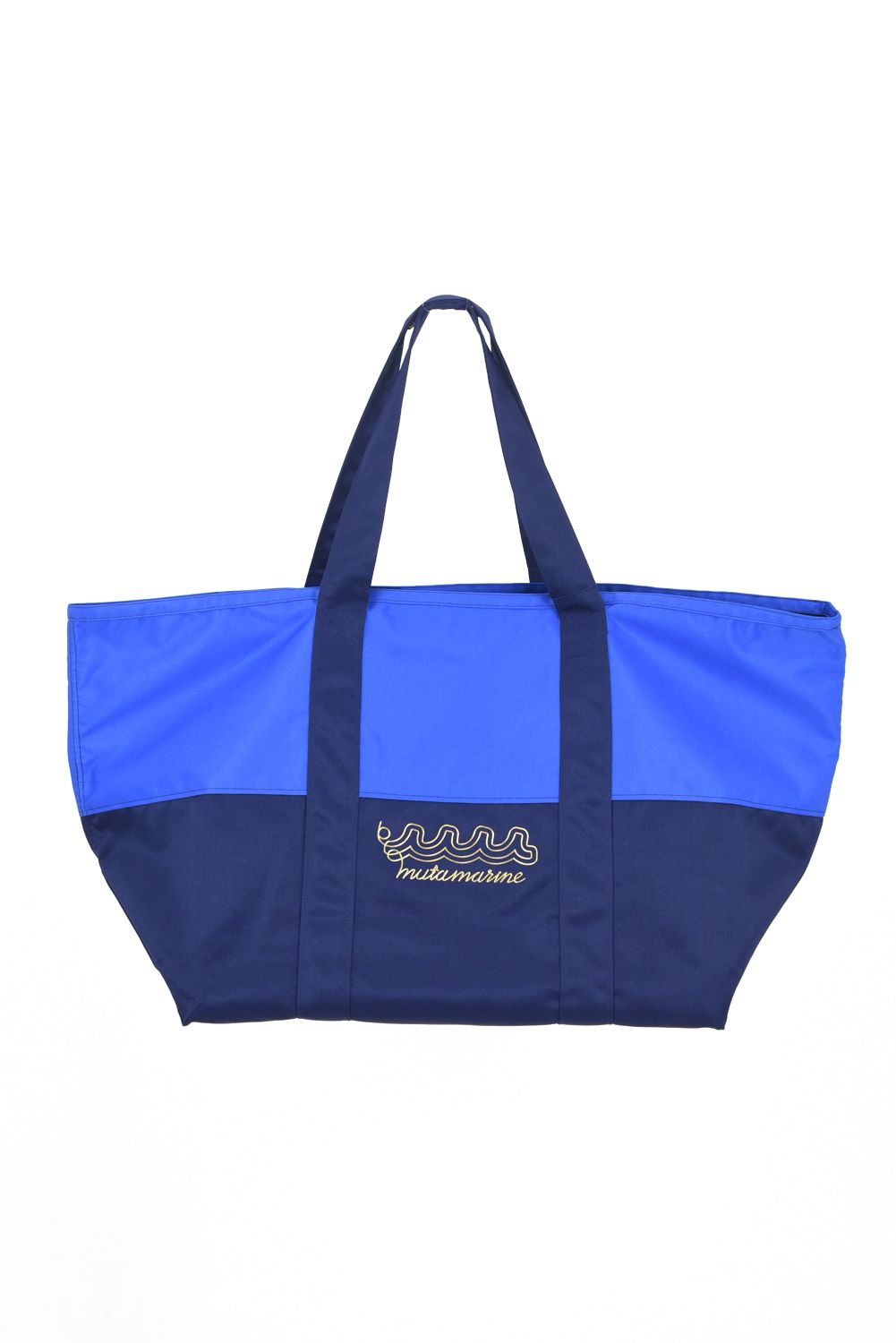 WATER REPELLENT BIG TOTE BAG / 撥水素材 ツートーン BIGトートバッグ (ブルー)