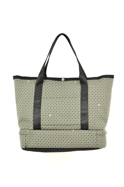 【26SS】 JACQUARD TOTE BAG / ジャカード総柄 ビッグサイズ トートバッグ (グリーン)