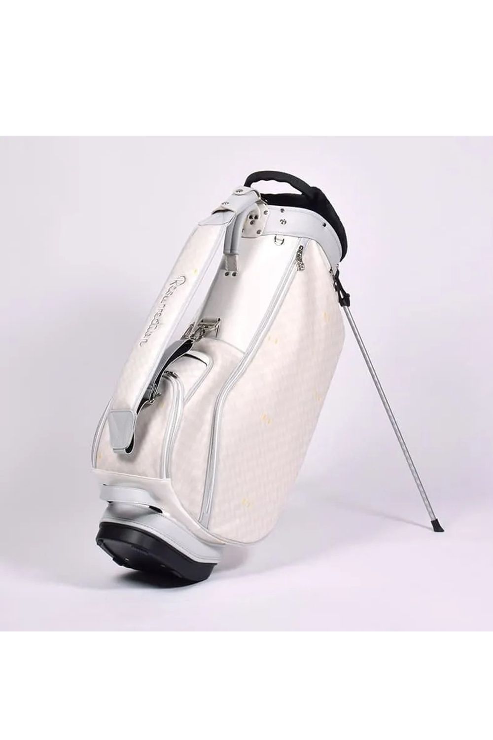 【26SS】【銀行振込・代金引換不可】【返品・交換不可】 PAVO (パーヴォー) / ブランドオリジナルテキスタイル スタンドキャディバッグ (モノホワイト)*