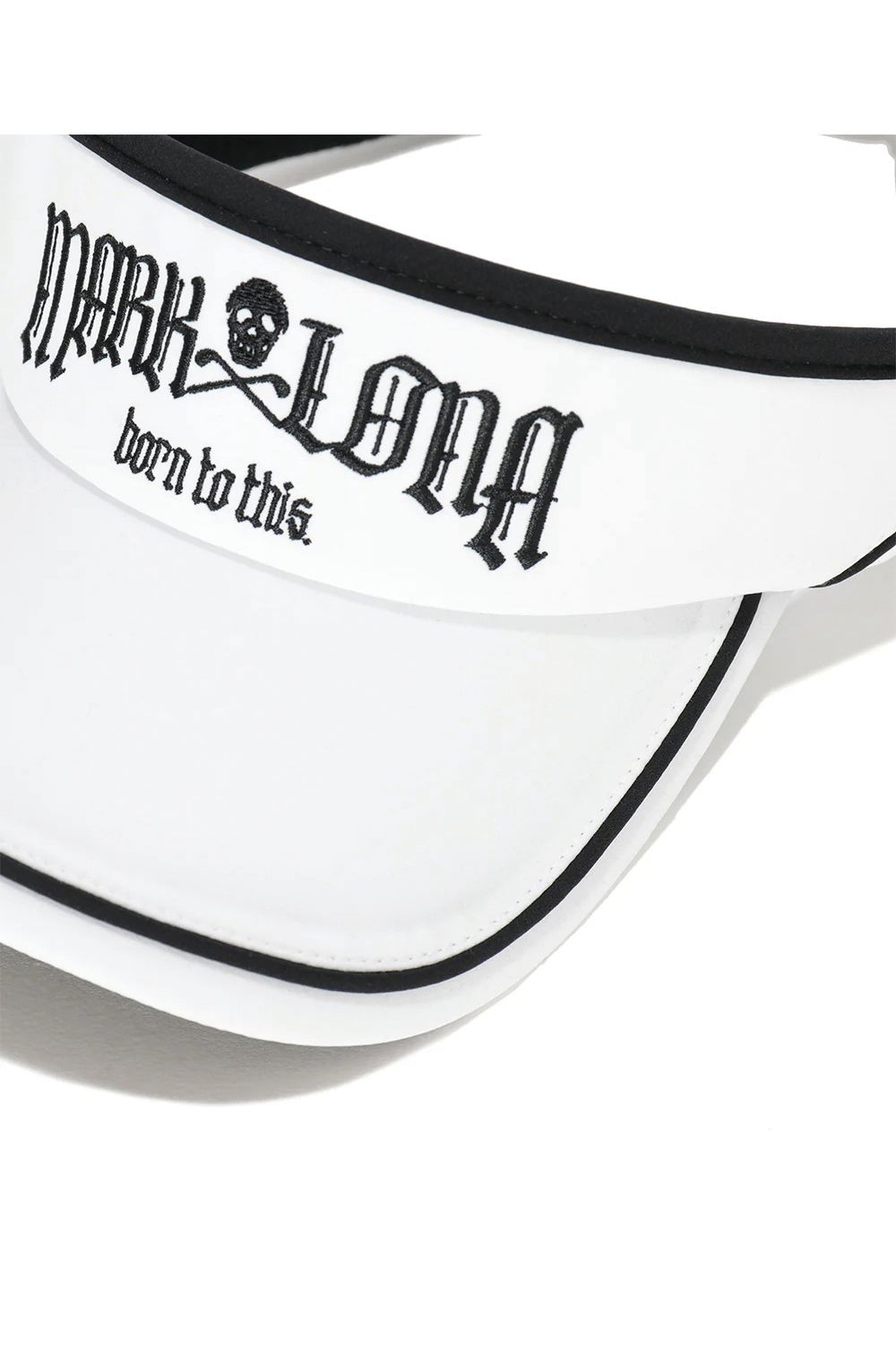 【26AW】 FRAKTUR PIPING VISOR / ブラックレターフォントロゴ パイピング サンバイザー (ホワイト)