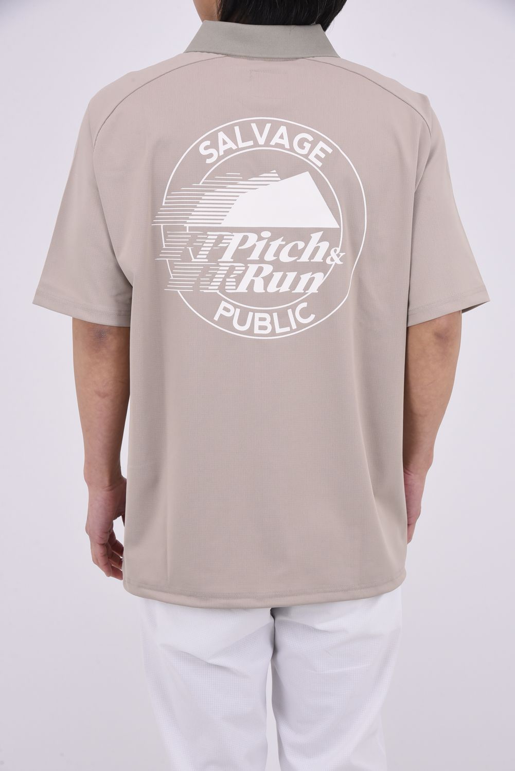 【2026SS】 Alohea Tech Polo SS (Pitch&Run) / ショートスリーブ ポロシャツ (ベージュ)