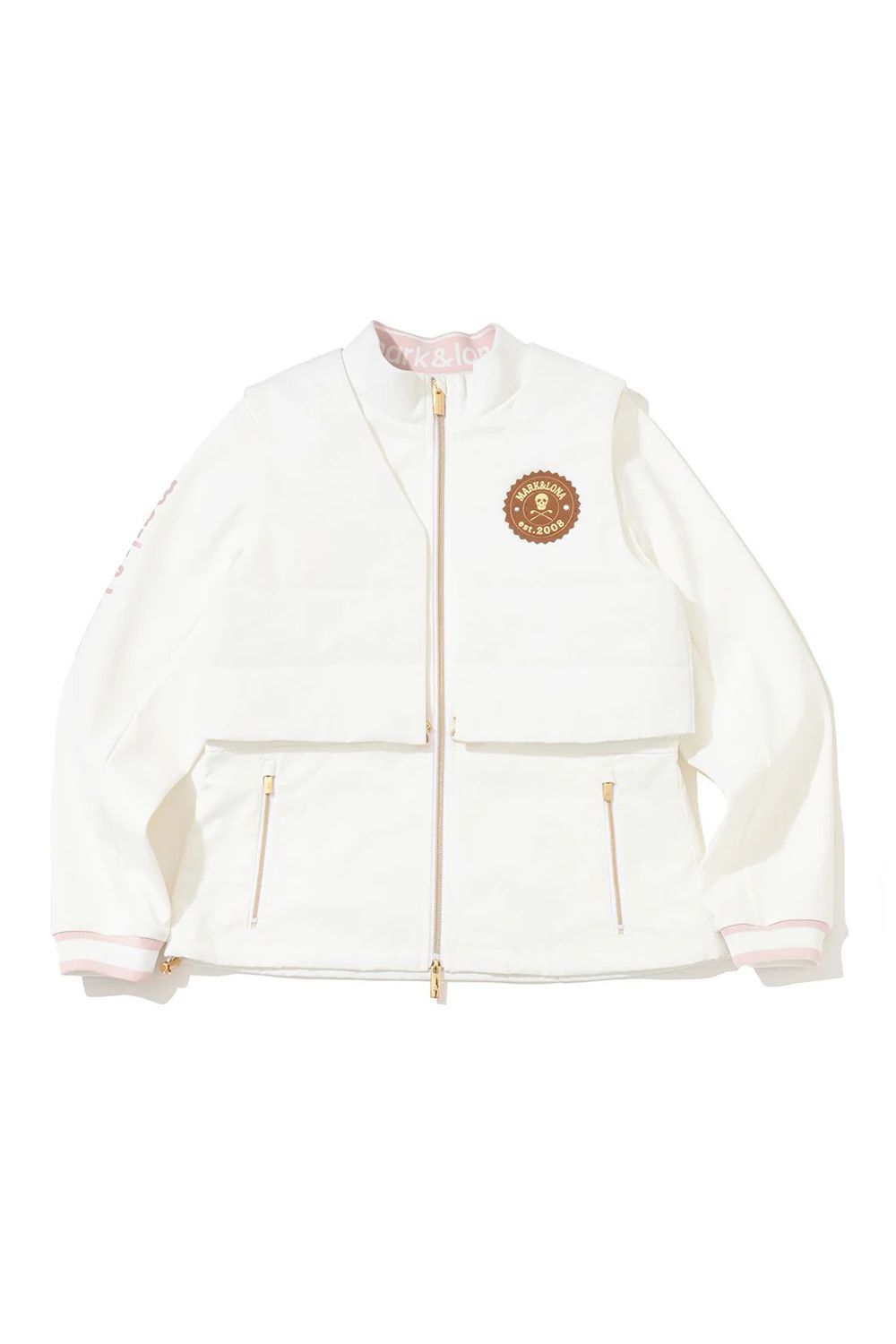 【26AW】【レディース】 ÉLAN 2-WAY HYBRID JACKET / ボンディング素材 中綿ベスト付き 2WAYチュニックジャケット (ホワイト)
