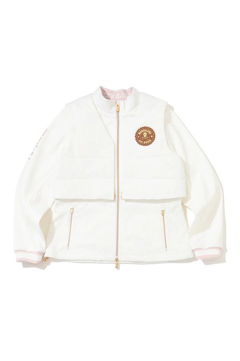 【26AW】【レディース】 ÉLAN 2-WAY HYBRID JACKET / ボンディング素材 中綿ベスト付き 2WAYチュニックジャケット (ホワイト)