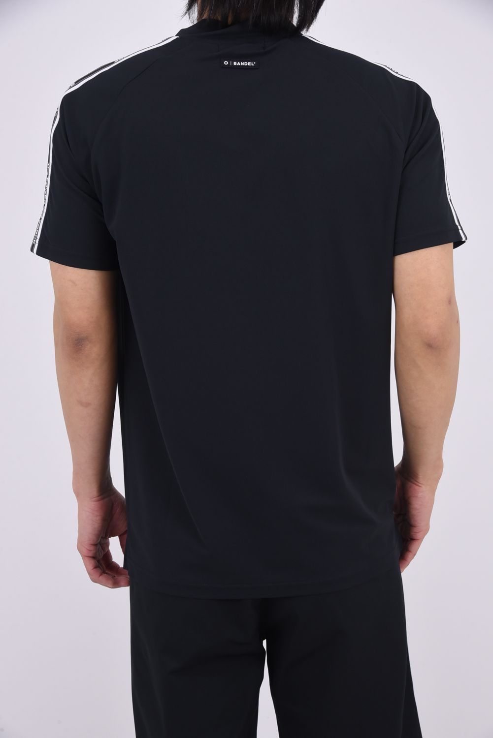【26SS】 CONCEPT NOTES TAPING MOCK NECK / カノコ素材 デザインテープ モックネックTシャツ (ブラック)