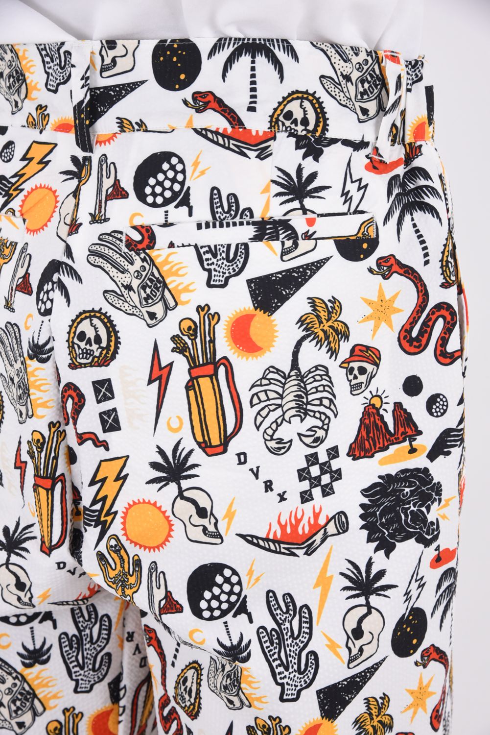 【26SS】 DVG OUT OF BOUNDS PT HALF PANTS / シアサッカー オリジナル総柄グラフィック ハーフパンツ (ホワイト)*