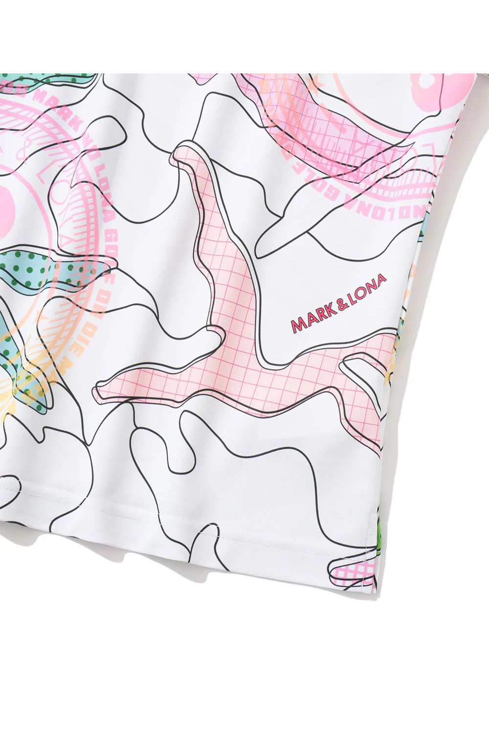 【26SS】【レディース】 AXON CAMO AIRTECH MICRO-PIQUÉ ZIP POLO / マイクロカノコ素材 カモフラージュプリント ポロシャツ (ホワイト)