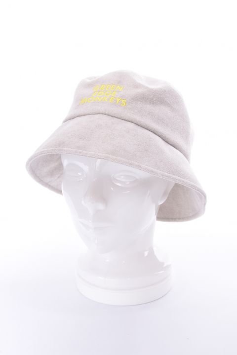 【26SS】 BUCKET HAT / パイル生地 ブランドロゴ刺繍 バケットハット (ベージュ)