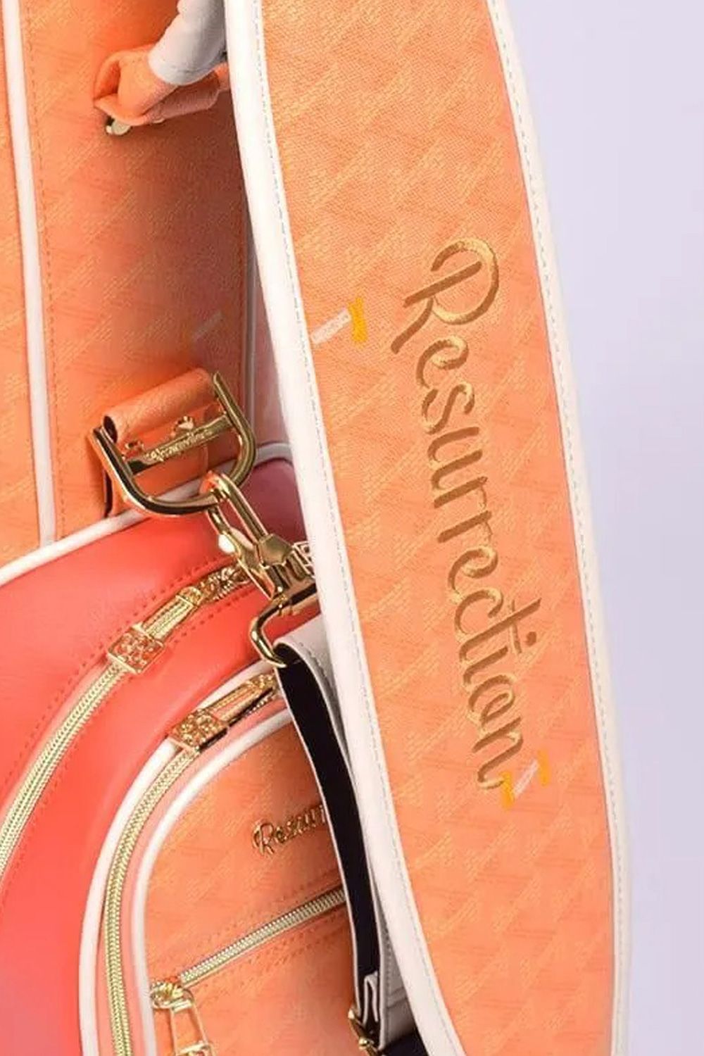 【26SS】【銀行振込・代金引換不可】【返品・交換不可】 RALLINA (ラリーナ) / ブランドオリジナルテキスタイル カートタイプ キャディバッグ （サンセット）*