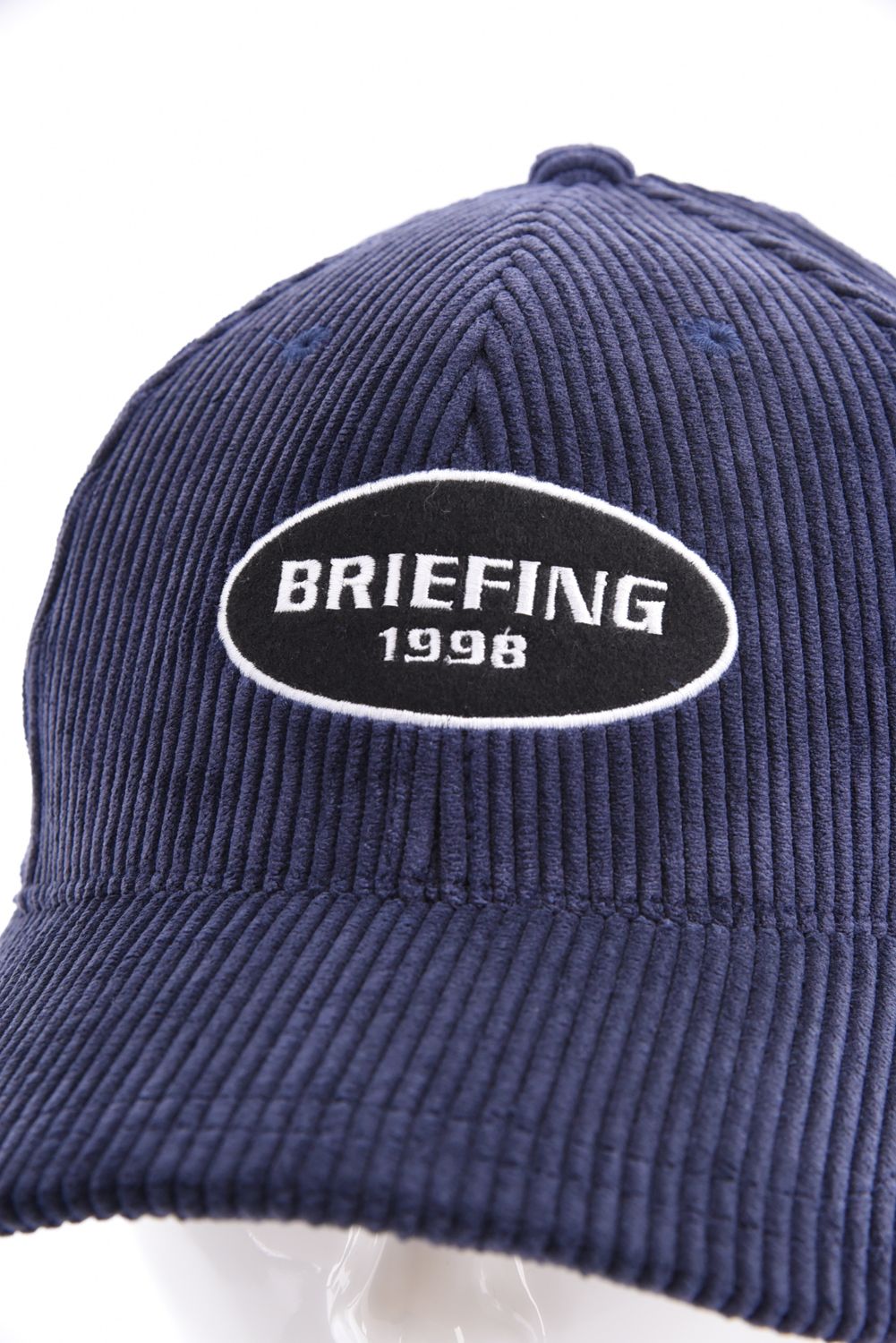 【26AW】 MEN’S CORDUROY OVAL LOGO CAP / コーデュロイ生地 オーバルロゴワッペン キャップ (ネイビー)