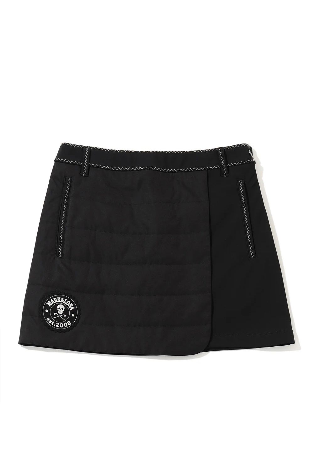 【26AW】【レディース】 ÉLAN HYBRID SKIRT / ボンディング素材&中綿素材 ハイブリッドスカート (インナーパンツ無し) (ブラック)