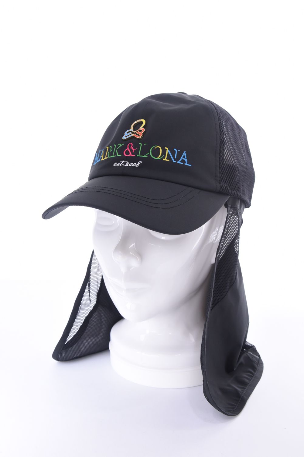 【26SS】 CHOROMA ICON SUN SHIELD CAP / マルチカラー刺繍 サンシールド付き メッシュキャップ (ブラック)