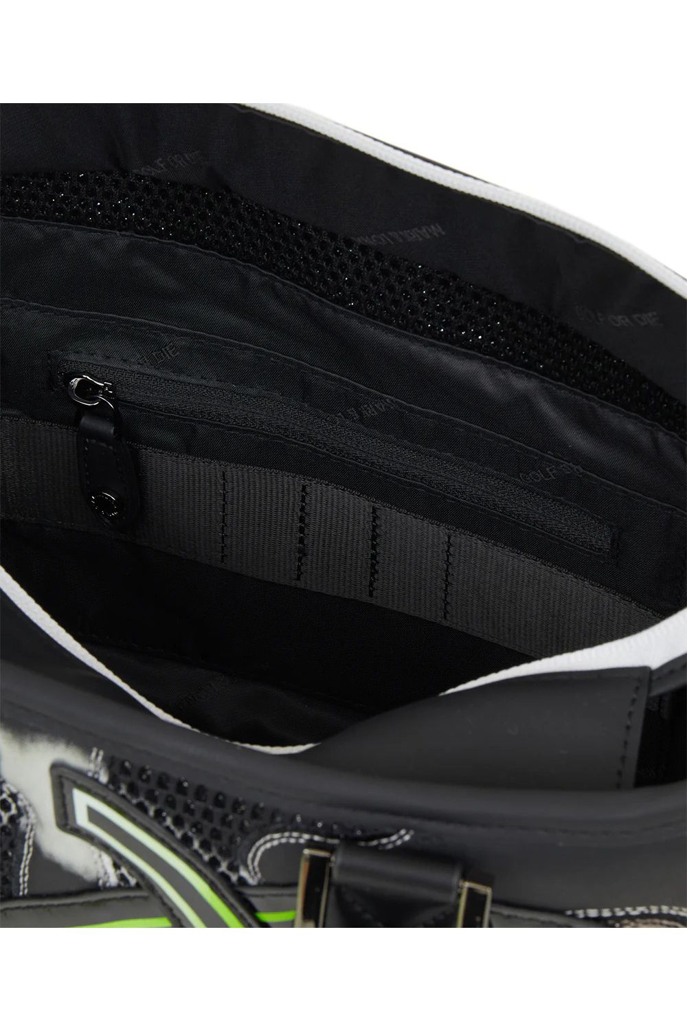 【26SS】 NITRO CAMO PANELED CART BAG / メッシュ生地 マルチカラー パッチワーク 2WAYカートバッグ (ブラック)