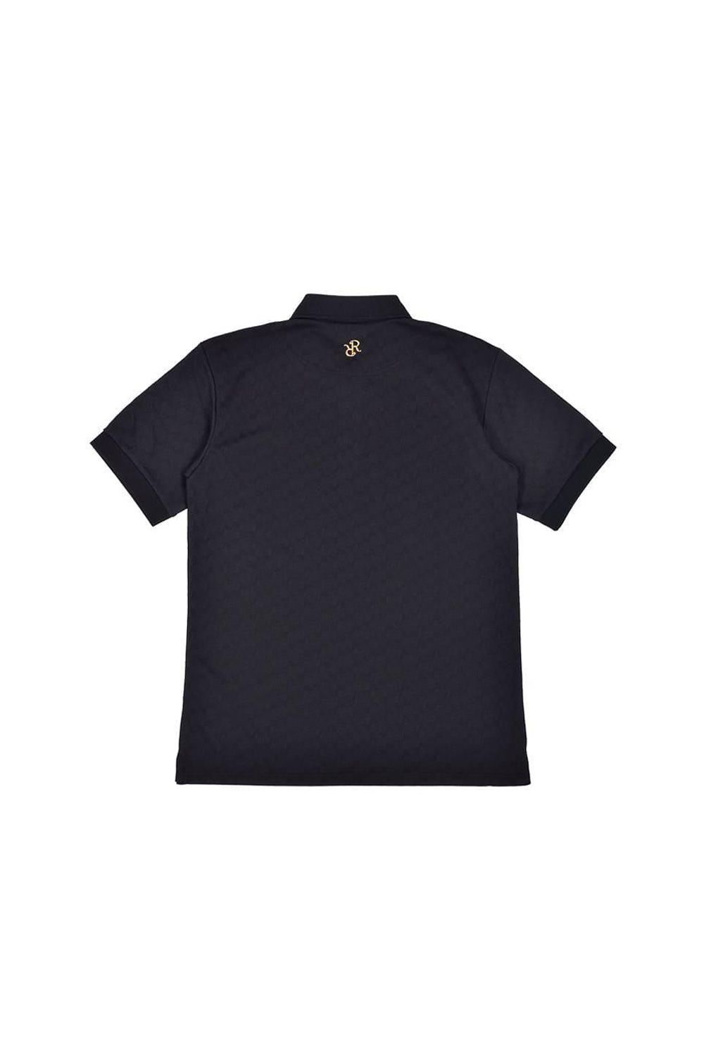 【25SS】 MENS GM JACQUARD POLO / オリジナルテキスタイルジャガード ポロシャツ (ブラック)