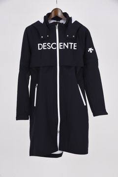 【レディース】 バイカラー レインワンピース (ブラック)