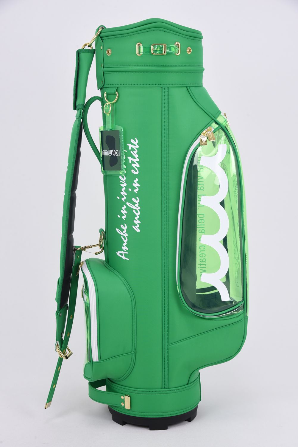 【銀行振込・代金引換不可】【返品・交換不可】 CADDY BAG & COVER / ナイロン×クリア キャディバッグ&ヘッドカバーセット (グリーン)