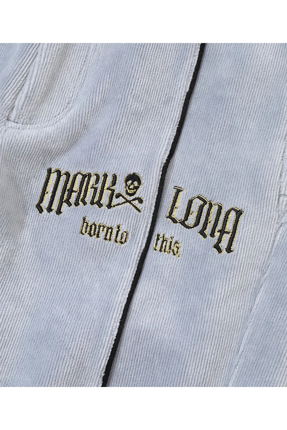 【2026AW 木村拓哉さん着用】 FRAKTUR CORDUROY JERSEY PANTS / コーデュロイ 金刺繍ロゴ トラックパンツ (パープル) (10月7日入荷予定)