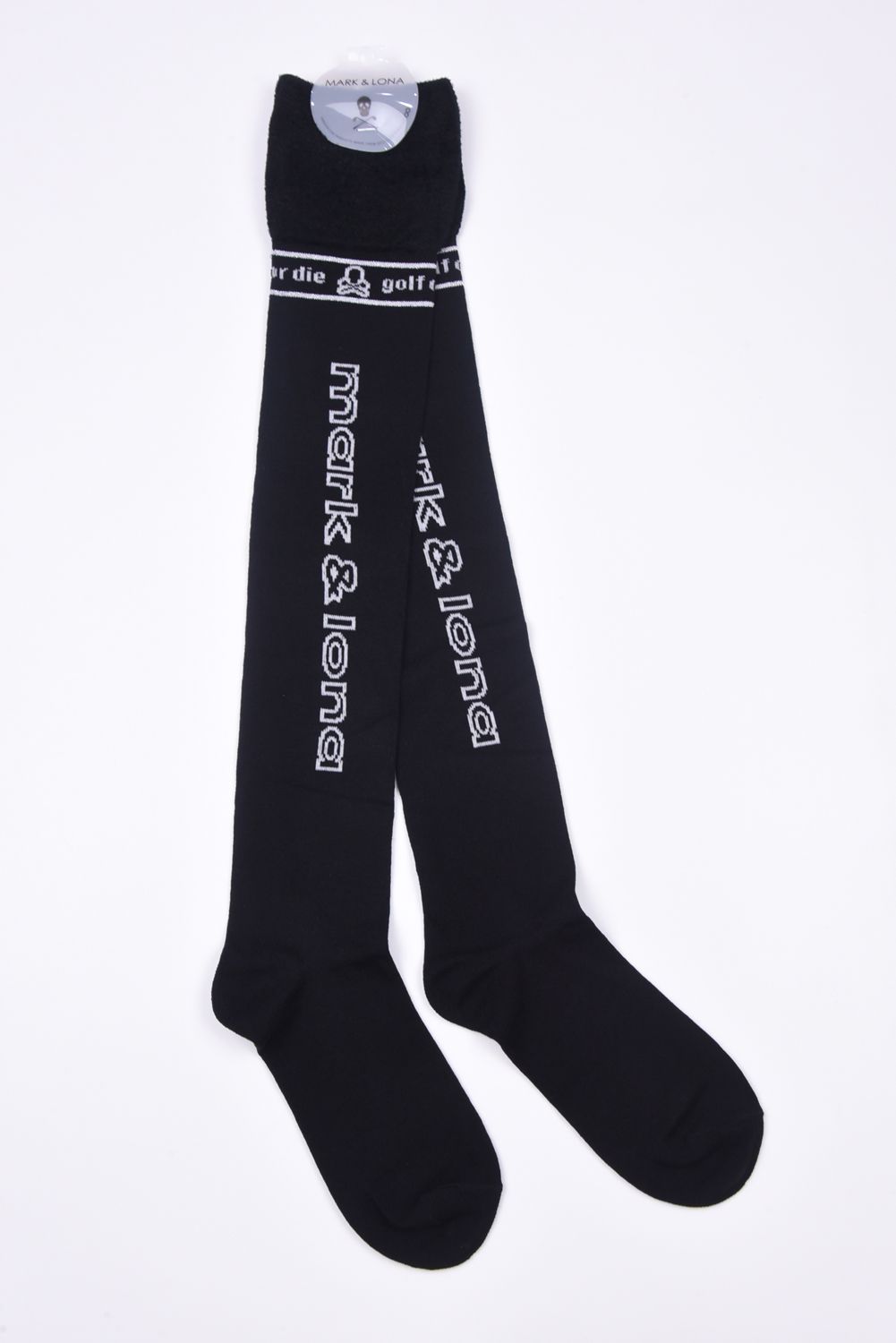 【レディース】 SOL VELOUR TOUCH OVER-KNEE SOCKS / ブランドロゴジャカード オーバーニーソックス (ブラック)