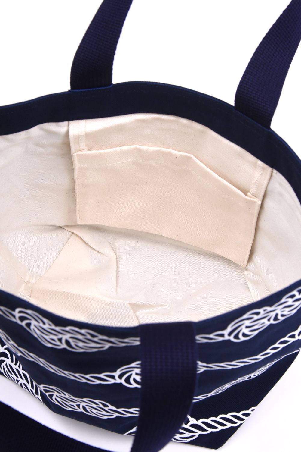 【26SS】 ROPE柄 ECO BAG / ロープ エコバック (ネイビー)