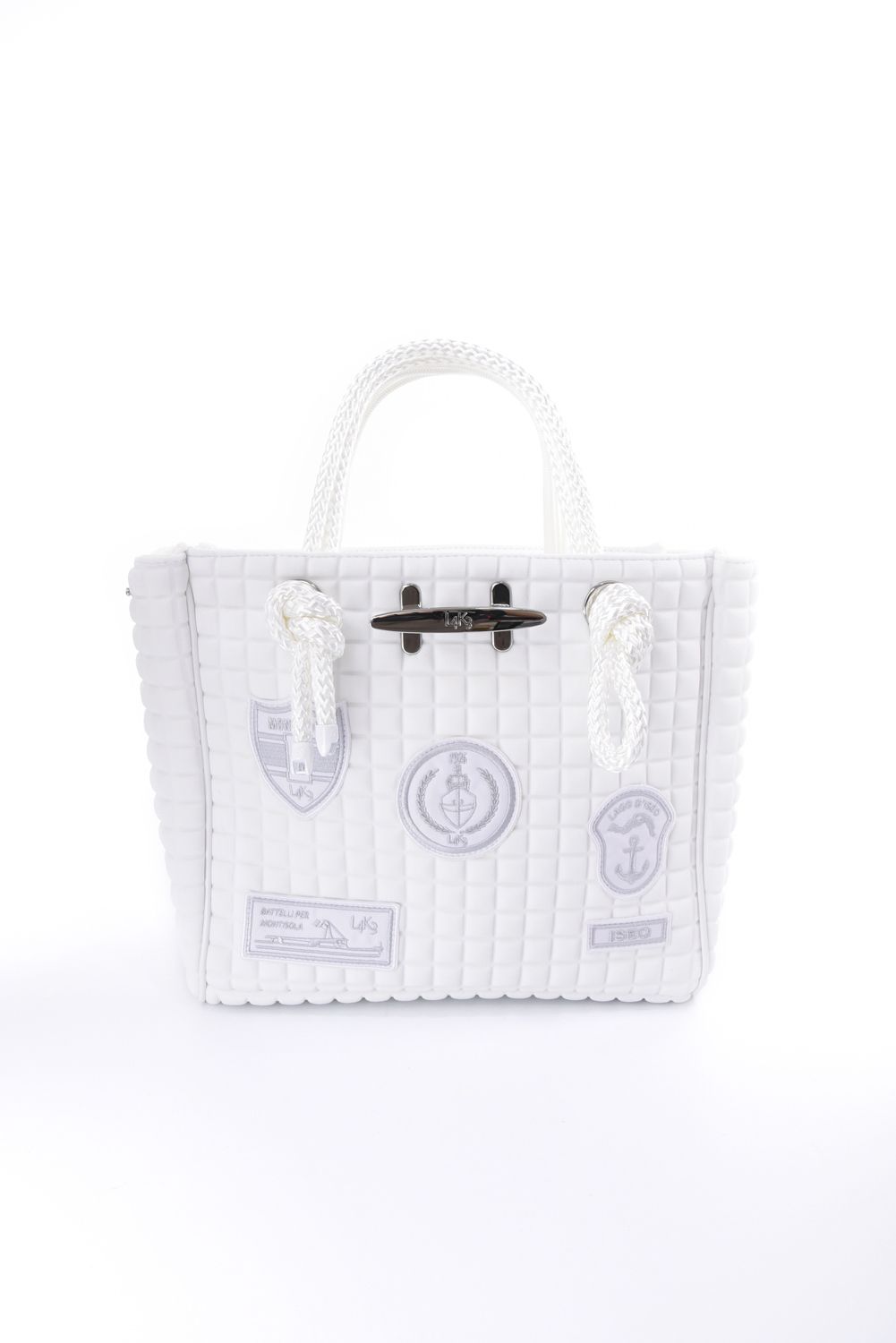 CLEAT TOTE mini TOM1003PA2 / クリート トート ミニバッグ スクエア （ホワイト/パッチ）*