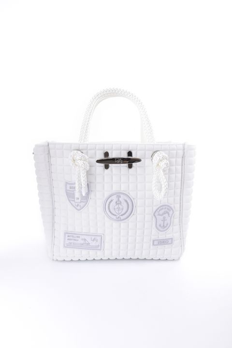 CLEAT TOTE mini TOM1003PA2 / クリート トート ミニバッグ スクエア （ホワイト/パッチ）*