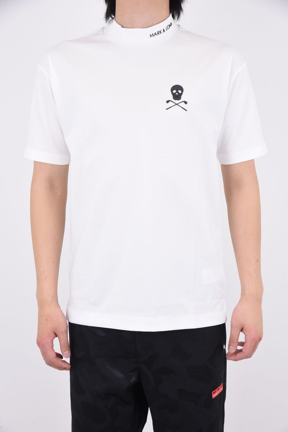 おしゃれ 新作MARK\u0026LONA モックネックTシャツ Lサイズ WHITE 新品