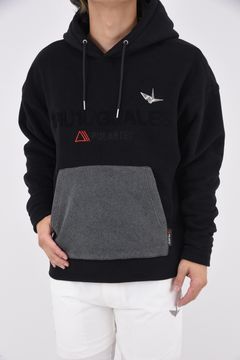FLEECE PARKER / ポーラテックフリース サークルロゴ プルオーバーパーカー (ブラック)