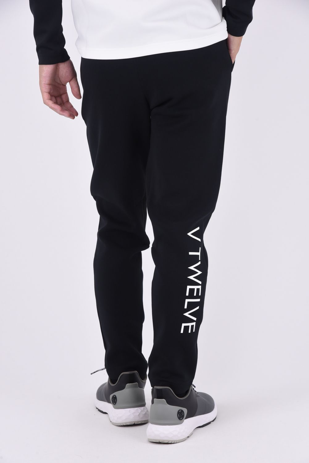 SHOT PANTS / ダンボールニット ストレッチ ロングパンツ (ブラック)