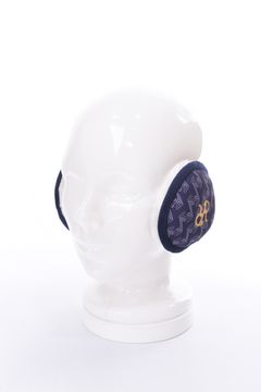 【プレゼント好適品】 GM EARMUFFS / ブランド オリジナルテキスタイル イヤーマフ (ネイビー)*