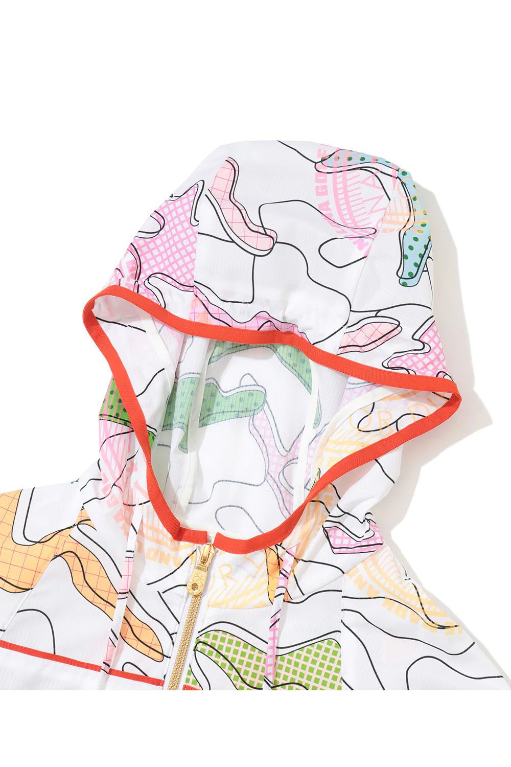 【26SS】【レディース】 AXON CAMO AIRTECH STRETCH HOODIE / 高機能メッシュ素材 カモフラージュプリント フーデットライトジャケット (ホワイト)