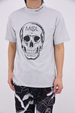 【26SS】 LOVE OF GOD SPECTRUM PERFORMANCE MOCK / ジャパンメイド スカルジャカード スワロフスキー モックネックTシャツ (ホワイト)