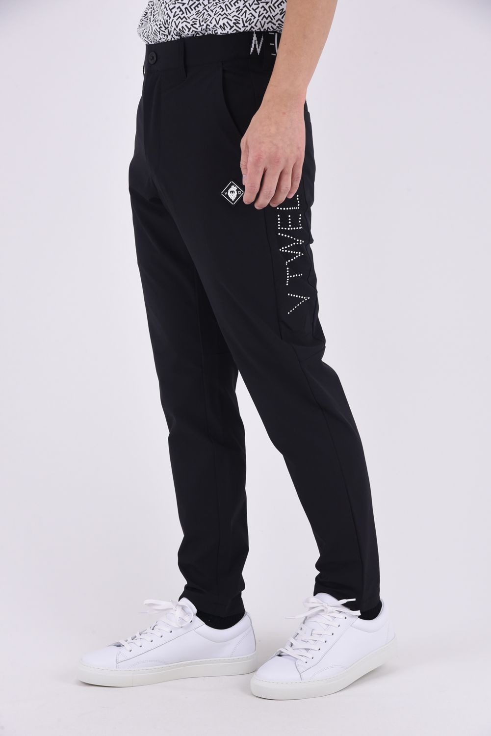 【26SS】 DOT BR PANTS / ドットロゴ ウエストリブ ロングパンツ (ブラック)