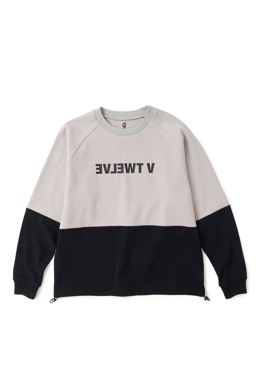 【26AW】 REVERSE CREW / バイカラー 反転ロゴ スウェット (ベージュ)