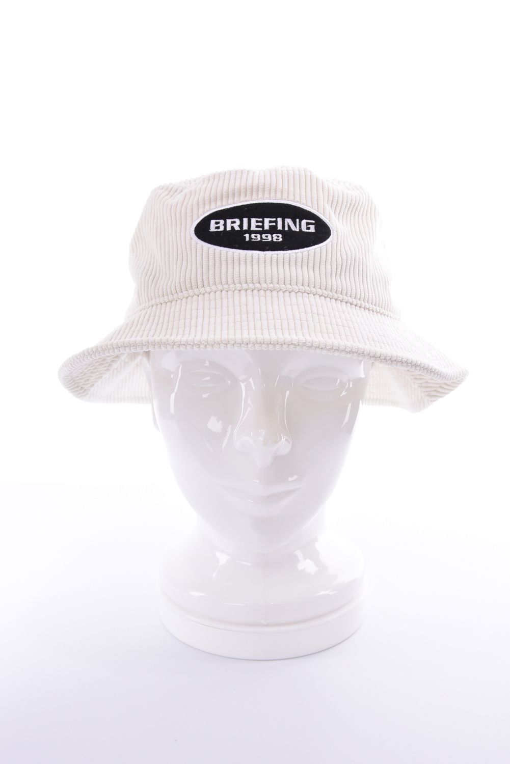 【26AW】 MEN’S CORDUROY OVAL HAT / コーデュロイ生地 オーバルロゴワッペン ハット (ホワイト)
