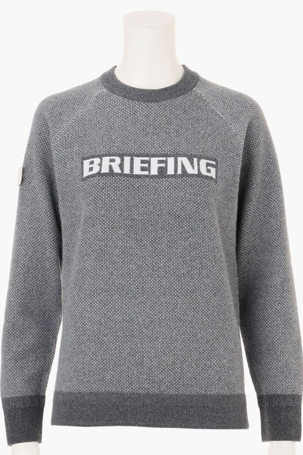 【25AW】【レディース】 WS BIRDS EYE LOGO CREWNECK KNIT / フロントロゴ バーズアイパターン クルーネックニット (グレー)