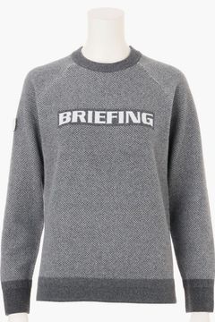 【25AW】【レディース】 WS BIRDS EYE LOGO CREWNECK KNIT / フロントロゴ バーズアイパターン クルーネックニット (グレー)