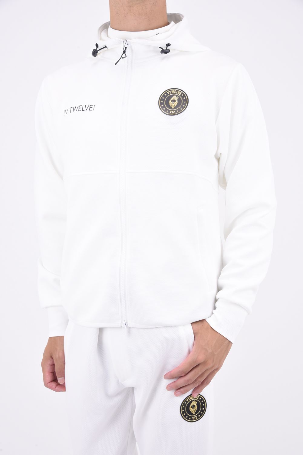 V12 - GAME JKT / ダンボールニット ストレッチ ジップパーカー