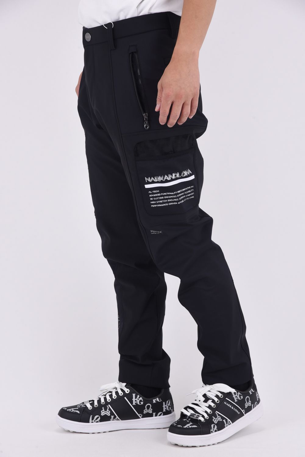 【2025AW】 PRIMAL AIR HYBRID PANTS / PERTEX®ナイロン リフレクタープリント ハイブリッドロングパンツ (ブラック）