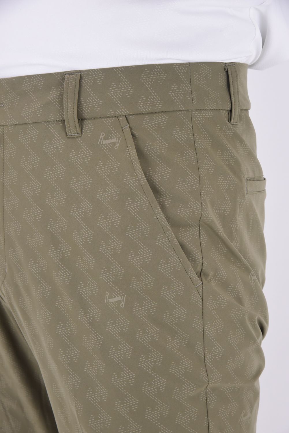 【25SS】GM EMBOSS LONG PANTS / オリジナルテキスタイル ロングパンツ (カーキ)*