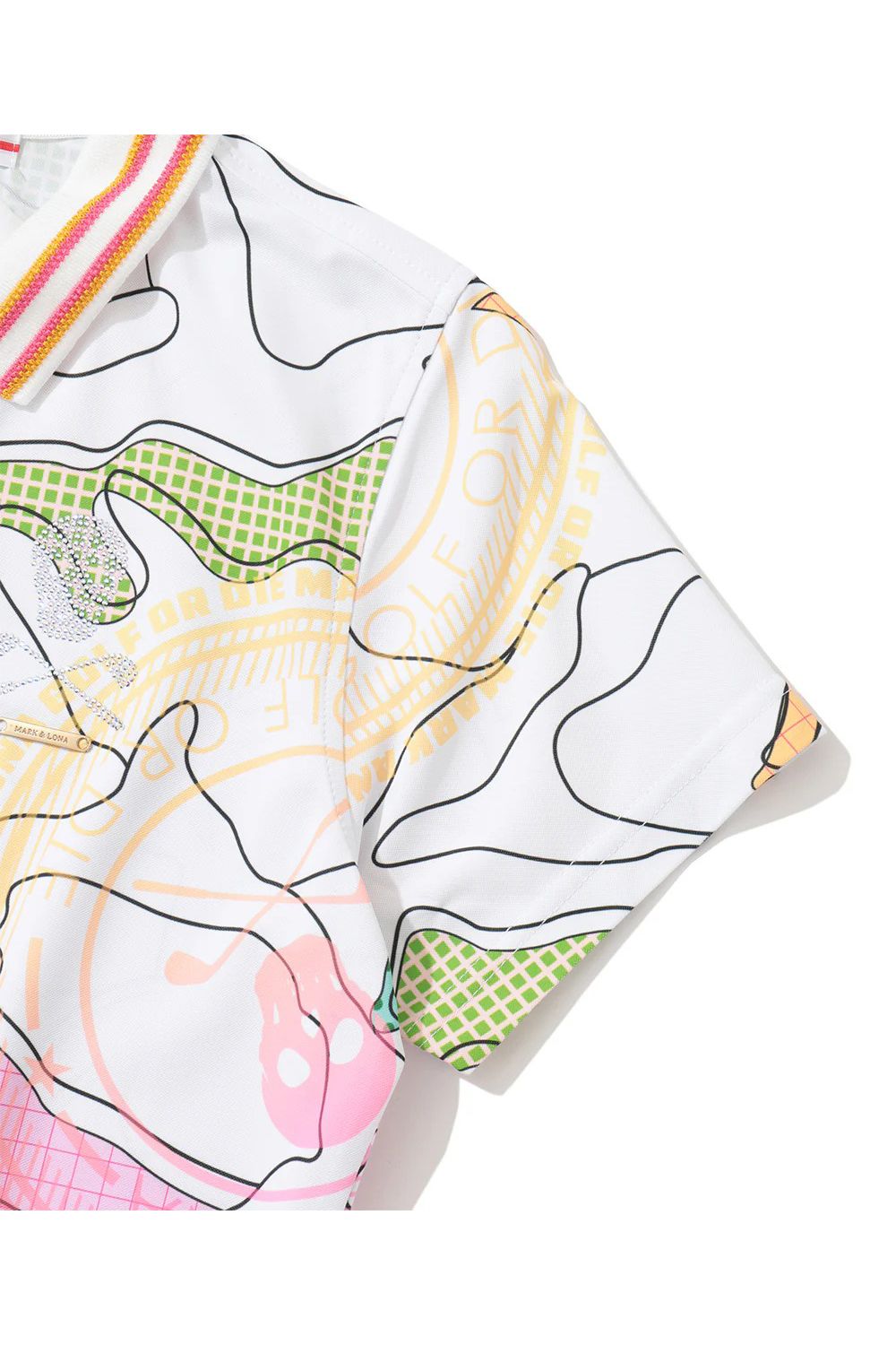 【26SS】【レディース】 AXON CAMO AIRTECH MICRO-PIQUÉ ZIP POLO / マイクロカノコ素材 カモフラージュプリント ポロシャツ (ホワイト)