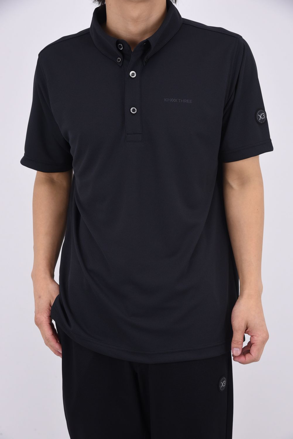 【26SS】 DOT MESH BD POLO SHIRT / ボタンダウン ポロシャツ (ブラック)