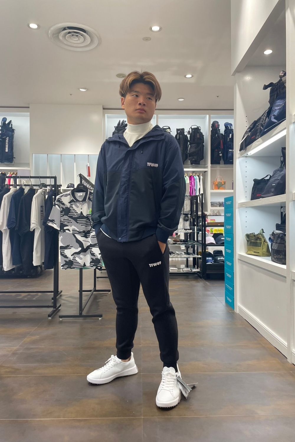 TFW49 - SIDE MESH MOCKNECK L/S T / サイドメッシュ モック