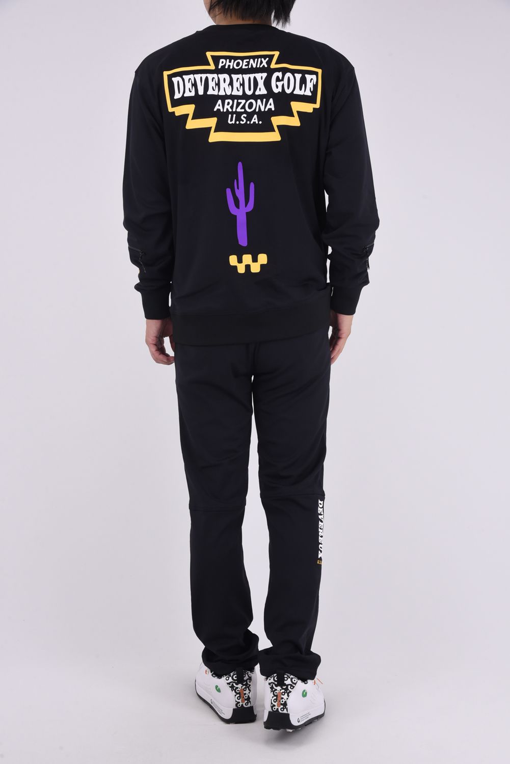 【25AW】 37.5SOUTHWEST bottoms / ブランドロゴ ロングパンツ (ブラック)
